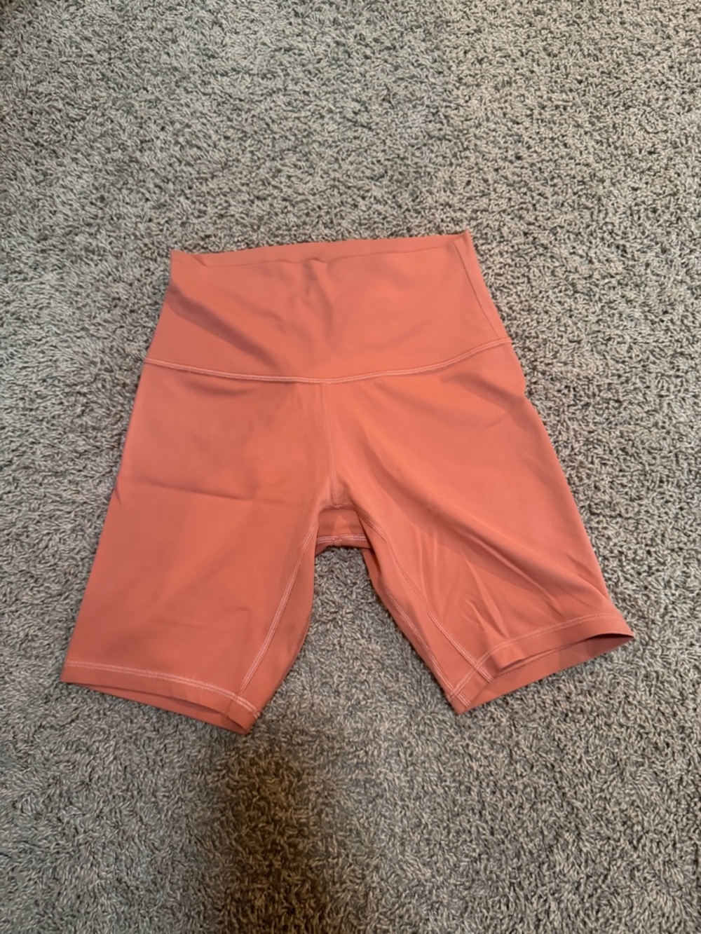 lululemon athletica High-Waist Coral-Orange Bike Shorts